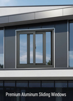 Puertas y Ventanas de Aluminio de Lujo con Diseño Moderno, Diseño Popular, Elegante Ventana Corredera de Vidrio con Marco de Aluminio