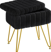 Banc ottoman moderne en velours blanc, confortable, pour la maison, tabouret, chaise, pouf, siège, repose-pieds, rangement pour chambre à coucher