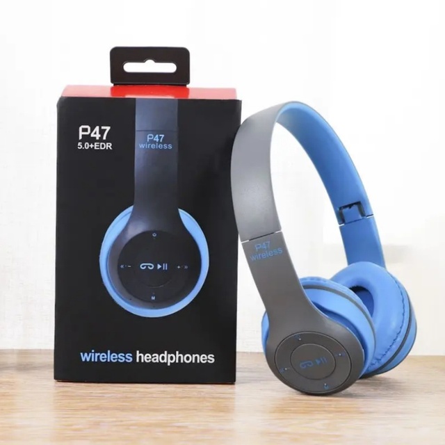 Hot Selling P47 Wireless for 5.2 Foldable Headphone FM Memory Card IPX4 Waterproof Digital Display Mobile Phone Compatible