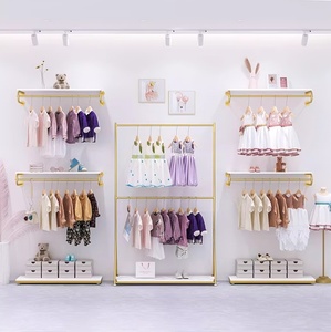 Diseño de Interiores <span class=keywords><strong>para</strong></span> <span class=keywords><strong>Tienda</strong></span> de Ropa Infantil de Moda, Estantes de Exhibición de Ropa Infantil Personalizados, Exhibidores de Ropa Infantil - Product Image 4