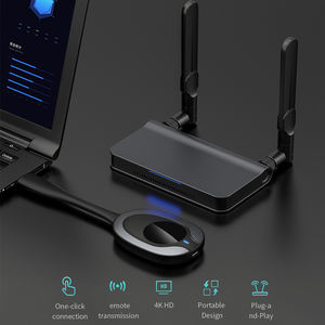 Adaptor ekstender HD nirkabel 4K 30Hz, dengan antena ganda Output Video USB resolusi 1080p sakelar <span class=keywords><strong>VGA</strong></span> - Product Image 2