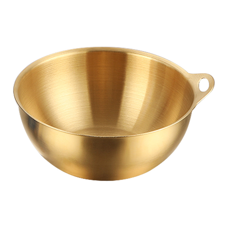 Cuencos De Sopa Y Ensalada De Acero Inoxidable 304 – Tamaño 24 Cm, Color Oro – Resistente, Antiolores Y Apto Para Lavavajillas