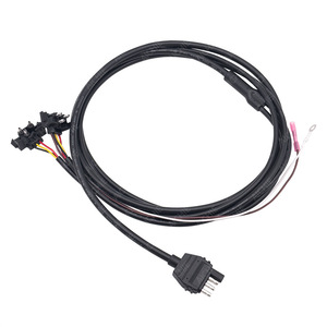 Conector SAE de 4.5mm y 4 pines, arnés de cableado negro con enchufe macho recto para control de luces de remolque RV - Product Image 1