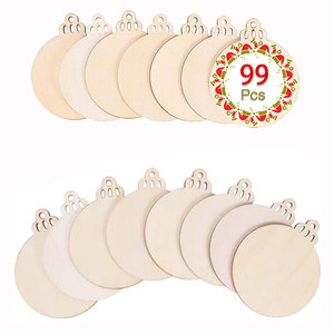 50 pezzi <span class=keywords><strong>di</strong></span> ornamenti rotondi in <span class=keywords><strong>legno</strong></span> non finiti con foro, fette <span class=keywords><strong>di</strong></span> <span class=keywords><strong>legno</strong></span> naturale preforate da 4 "per <span class=keywords><strong>centrotavola</strong></span> artigianali in <span class=keywords><strong>legno</strong></span> fai da te - Product Image 6