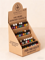 Présentoir de magasin de haute qualité Présentoir d'huile essentielle de comptoir personnalisable