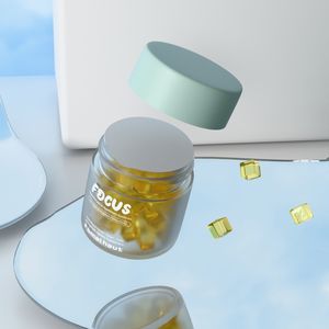 Piccola bottiglia di vetro con finitura opaca da 30ml con coperchio CR per <span class=keywords><strong>capsule</strong></span> integratore - Product Image 4