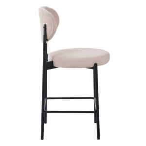 Nordic Velvet Art Stable Elegant Metal <b>Bar</b> Chair <b>Comfortable</b> High <b>Stool</b> Stable Backrest for Modern Home Hotel Dining Room - Product Image 5