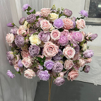 Boule de fleurs artificielle blanche de 80/70/60/50/40/30 cm, centre de table pour décoration de mariage, arrangement floral pour allée centrale