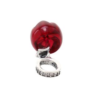 Encanto de moda europea y americana Nuevo colgante de manzana roja de cristal de Murano de plata S925 <span class=keywords><strong>con</strong></span> regalo de circón para niños - Product Image 5