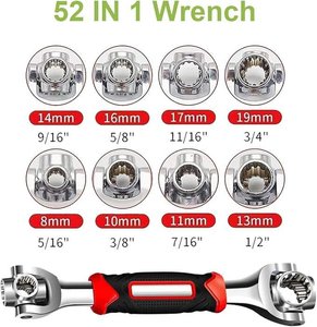 Zhixin 52 trong 1 đầu kép ổ cắm <span class=keywords><strong>wench</strong></span> 360 độ xoay đầu phổ cao su xử lý đa chức năng công cụ để sửa chữa - Product Image 4