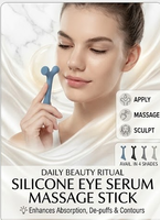 Bâton de massage oculaire en silicone très populaire – Cadeau idéal pour femme et fille – Outil de massage des yeux pour soulager la fatigue – Applicateur de crème contour des yeux