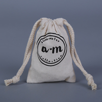 Sacs d'emballage à poussière avec logo personnalisé, pochette à cordon, petite pochette en jute coton recyclé imprimée, sacs-cadeaux pour bijoux
