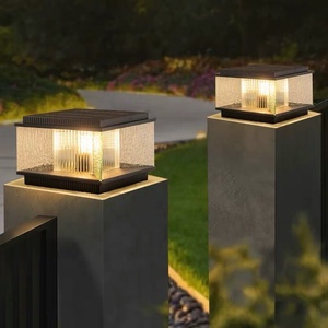 Lampes à pilier LED E27 IP65 en acier inoxydable de haute qualité, électriques/solaires, pour la décoration extérieure de la maison, éclairage de jardin de luxe - Product Image 2