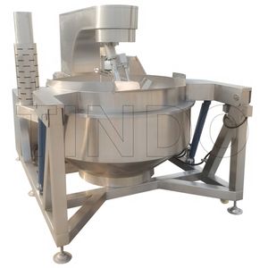 Sartén eléctrica de ebullición de 100-500 litros, máquina mezcladora de cocina Industrial, para Jam, Halwa, salsa - Product Image 1