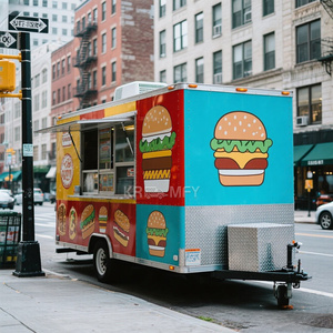 2025 Asian Portable <b>Bbq</b> <b>Trolley</b> Commercial Burger Stall Coffee Cart Mobile Snack Food Trailer Fully Equipped - Product Image 3