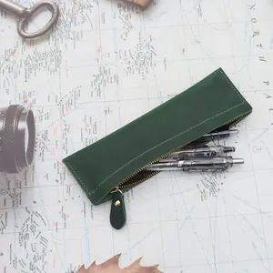 Leather Pen Case Pen Organizer Leather Pen Case Holder for Single Fountain Bag Individual Small Pencil Case