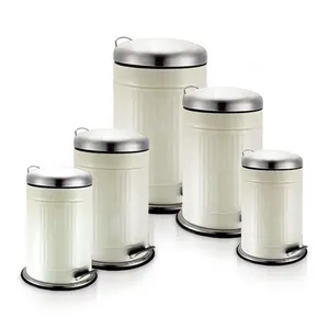 kitchen waste Stainless Steel foot pedal dustbin rubbish bin trash can outdoor metal recycling dust bin with lid