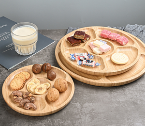 <span class=keywords><strong>Assiette</strong></span> à dîner ronde en <span class=keywords><strong>bambou</strong></span> fendu - Product Image 3