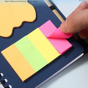 JW1779 School Stationary Portable <b>Sticky</b> <b>Notes</b> Page Marker Colored Index Tabs Kraft Paper Cover Notepad Spiral Notebook With Pen - Product Image 5