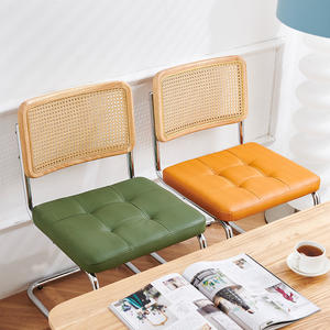 เก้าอี้หวายดีไซน์วินเทจสำหรับห้องเรียนที่บ้านห้องนั่งเล่นทันสมัยคาเฟ่และร้านชานมพนักพิงปรับแต่งได้ - Product Image 3