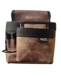 Revekka RVK3VIN Tablier de travail vintage marron robuste avec 3 poches Outils de construction en cuir tactile Sac OEM personnalisable - Product Image 2