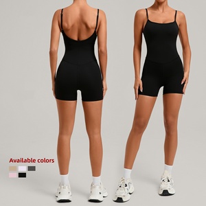 <span class=keywords><strong>Justaucorps</strong></span> pour femme, tenue de yoga et fitness, effet push-up fessier et ligne de hanche sublimée, body très élastique, sans manches, dos nu - Product Image 1