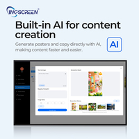 Pantalla Comercial Interactiva INGSCREEN, Reproductor de Publicidad LCD Android 2G+32G con WiFi y Ethernet para Soluciones de Edificios Inteligentes