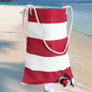 Sac de shopping de grande capacité, sac de plage, sac à vin, imprimé avec un logo personnalisé, naturel, écologique, blanc - Product Image 3