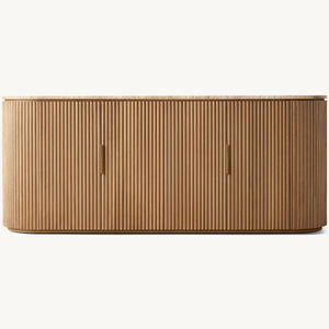 ריהוט יוקרתי ארון מקורה 4 דלת כניסה ארון עץ מלא עם אחסון לסלון מטבח חדר משק בית מלון - Product Image 4