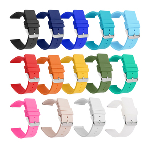 Bracelets de <span class=keywords><strong>montre</strong></span> en silicone souple d'usine 18mm 20mm 22mm 24mm pour femme, bracelets de remplacement à dégagement rapide en caoutchouc pour montres connectées - Product Image 2
