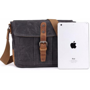 Borsa <span class=keywords><strong>Messenger</strong></span>/Crossbody per Laptop da Uomo in Tela Cerata Stile Vintage Impermeabile per Uso Professionale Logo Personalizzabile - Product Image 2