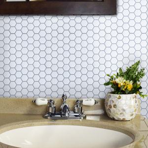 Piastrella per pareti a buccia e stick a forma di nido d'ape esagonale/ape per rivestimenti e controsoffitti per backsplash da <span class=keywords><strong>cucina</strong></span> - Product Image 4