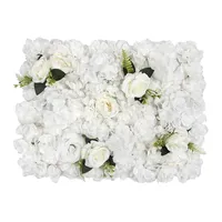 HP-137 3D Wedding Decor arrotolato indietro panno bianco tessuto artificiale floreale fiore parete sfondo