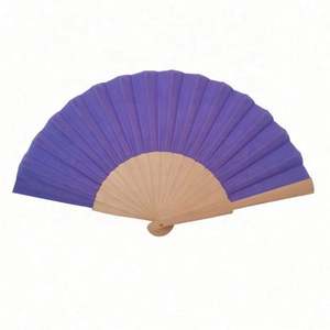 Abanico Plegable de Madera y Tela Blanco de 23 CM con Logotipo Grabado en el Mango, Abanico Artesanal de Madera para Bodas - Product Image 5