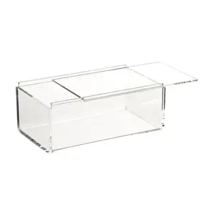 Clear Acrylic Mini Display Case Candy Gift Storage Box With Slid Lid