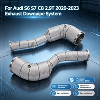 Sistema de Tubo de Escape de Acero Inoxidable con Protección Térmica para Audi S6 S7 C8 2.9T 2020-2023, Mejora de Sonido y Potencia