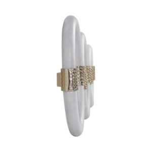 Set di 3 decorazioni murali scultoree ovali in alluminio, stile contemporaneo minimalista, per soggiorno, camera da letto, ufficio - Product Image 3