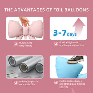 Ballons en aluminium mats en forme <span class=keywords><strong>de</strong></span> nœud, grands, moyens et petits, pour anniversaire, mariage, baby shower, festival, décoration <span class=keywords><strong>de</strong></span> fête - Product Image 4