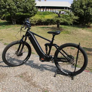 Bicicleta eléctrica de montaña bafang G510 1000w, bici de tracción media, suspensión completa, 1000w