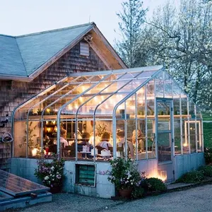 DTOP kaca matahari berdiri bebas taman musim dingin dengan rumah naungan profil aluminium untuk kaca matahari untuk rumah