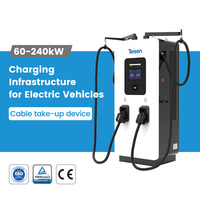 Stasiun Pengisian Daya Cepat DC Level 3 Teison 120KW dengan Dua/Tiga Gun untuk Mobil Listrik dengan Chademo CCS1/2 untuk Umum