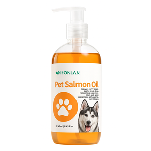 Traitement pour la santé de la peau et du pelage, huile de saumon, soins et suppléments pour animaux de compagnie avec DHA et EPA, marque privée - Product Image 1