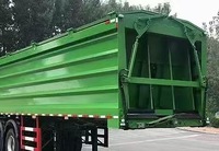 Semi-remorque benne multi-étages en acier résistant à l'usure, anti-fuite pour le transport de boue et de marchandises en vrac humides
