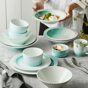 Ensemble d'assiettes à vaisselle à bol Simple de Style nordique vaisselle en céramique écologique avec baguettes <span class=keywords><strong>Kit</strong></span> de tasse Ins domestique - Product Image 4