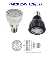 Projecteur LED VAKESUN VP05 PAR20, base E26/E27, lampe SMD en aluminium, température de couleur 2700K-6500K, CRI 90, garantie 3 ans, utilisation en intérieur