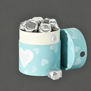 Conteneur en carton violet avec logo personnalisé, cylindre de verrouillage anti-effraction pour la sécurité des enfants, pour bonbons, en-cas, tube en papier - Product Image 5