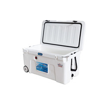 Glacière portable TOLEE 120L en plastique avec roues pour le camping et la pêche en extérieur, pour la conservation de la glace
