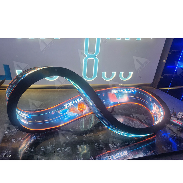 Newsroom Circular Curved Led Display Pantalla Indoor Flexible Exhibition Trade Show Screen Cylindrical Column Circle Video Wall