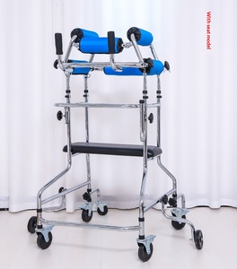 Rollator With Seat With Seat Folding Double aluminum Lightweight Rollator <b>Walker</b> For Elderly - Product Image 3