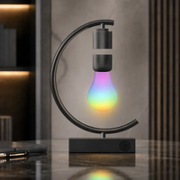 Ampoule LED sans fil magnétique à lévitation flottante colorée pour lampe de bureau, décoration de la maison, du bureau, cadeau unique